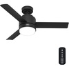 image:imageHunter Gilmour Outdoor or Indoor Ceiling Fan Quiet 44 inch Matte Black  with LED Light and Remote Control Standard Mount 3 Blades For Living Room Patio Porch Garage 51844Matte Black