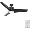 image:imageHunter Havoc Outdoor or Indoor Ceiling Fan Quiet 54 inch Matte BlackMatte Black
