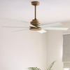 image:imageHunter Kennicott Outdoor or Indoor Ceiling Fan 52 inch Matte Silver  No Light Standard Mount Wall Control 6 Blades For Living Room Patio Porch Garage 51179Luxe Gold