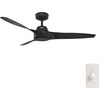 image:imageHunter Mosley Outdoor or Indoor Ceiling Fan 52 inch Premier Bronze  No Light Standard Mount Wall Control 3 Blades For Living Room Patio Porch Garage 50962Matte Black