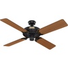 image:imageHunter Original Outdoor or Indoor Ceiling Fan No Light 52 inch White  Standard Mount Pull Chain 5 Blades For Living Room Patio Porch Garage 23845Matte Black  Teak