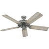image:imageHunter Original Outdoor or Indoor Ceiling Fan No Light 52 inch White  Standard Mount Pull Chain 5 Blades For Living Room Patio Porch Garage 23845Matte Silver