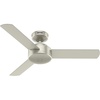image:imageHunter Presto Indoor Ceiling Fan No Light Modern 44 inch Matte Black  Standard Mount Wall Control 3 Blades For Bedroom Living Room Kitchen 51847Matte Nickel