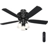 image:imageHunter Promenade Indoor Ceiling Fan Quiet 54 inch Brittany BronzeGloss Black