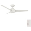 image:imageHunter Trimaran Outdoor or Indoor Ceiling Fan 52 inch Fresh White  No Light Standard Mount Wall Control 3 Blades For Living Room Patio Porch Garage 59610Fresh White
