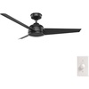image:imageHunter Trimaran Outdoor or Indoor Ceiling Fan 52 inch Fresh White  No Light Standard Mount Wall Control 3 Blades For Living Room Patio Porch Garage 59610Matte Black
