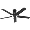 image:imageHunter Windbound Outdoor or Indoor Ceiling Fan 52 inch Matte Black  No Light Standard Mount Pull Chain 5 Blades For Living Room Patio Porch Garage 51459Matte Black