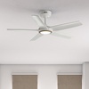 image:imageHunter ZenTech 44 Inch Smart Ceiling Fan with LED Light for Bedroom IndoorOutdoor Damp Rated 5Blade Fresh White WiFi Enabled Compatible with Alexa Google amp AppleFresh White