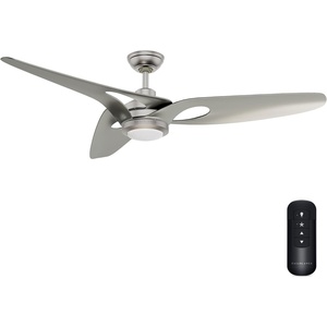 image:imageCasablanca Fan 60 inch Ceiling Fan with Light and Remote Outdoor or Indoor Brushed Nickel Ceiling Fan for Porch Living Room Office Kitchen Garage 3 Blades Renewed