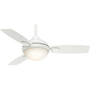 image:imageCasablanca Verse Outdoor or Indoor Ceiling Fan 44 inch Maiden Bronze  with LED Light and Remote Control Standard Mount 3 Blades For Living Room Patio Porch Garage 59154Snow White