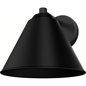image:imageHunter  Aeronaut 1Light Matte Black Outdoor Wall Light Dimmable Modern Style Cone Shaped for Bedrooms Kitchens Dining Living Rooms  46030