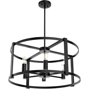 image:imageHunter  Astwood 6Light Matte Black Large Chandelier Dimmable Caged Style Drum Shaped for Bedrooms Kitchens Dining Living Rooms  19001