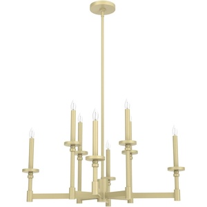 image:imageHunter  Briargrove 8light Modern Brass Large Chandelier Dimmable Formal Style Candle Shaped for Bedrooms Kitchens Dining Living Rooms  19053