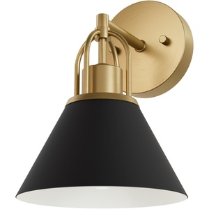 image:imageHunter  Carrington Isle 1Light Matte Black Small Sconce Light Dimmable Casual Style for Bedrooms Kitchens Foyers Bathrooms  13166