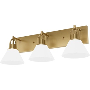 image:imageHunter  Carrington Isle 3Light Luxe Gold Medium Size Vanity Light Dimmable Casual Style for Bedrooms Kitchens Foyers Bathrooms  13170