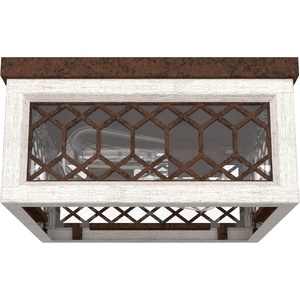image:imageHunter  Chevron 2light Textured Rust Medium Size Flush Mount Light Dimmable Casual Style Square Shaped for Bedrooms Kitchens Dining Living Rooms  19970
