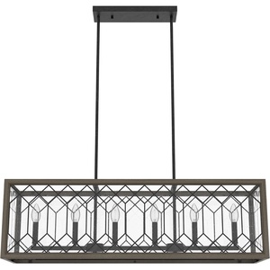 image:imageHunter  Chevron 6light Rustic Iron Extra Large Chandelier Dimmable Linear Shaped for Bedrooms Kitchens Dining Living Rooms  19373