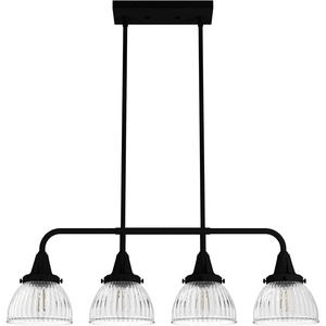 image:imageHunter  Cypress Grove 4Light Natural Black Iron Large Chandelier Dimmable Transitional Style Linear Shaped for Bedrooms Kitchens Dining Living Rooms  19184Natural Iron