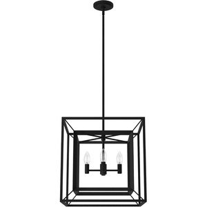 image:imageHunter  Doherty 4light Natural Black Iron Medium Size Chandelier Dimmable Casual Style Square Shaped for Bedrooms Kitchens Dining Living Rooms  19404