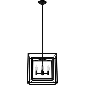 image:imageHunter  Doherty 4light Natural Black Iron Small Chandelier Dimmable Casual Style Square Shaped for Bedrooms Kitchens Dining Living Rooms  19400