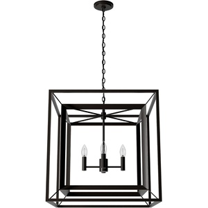 image:imageHunter  Doherty 4light Onyx Bengal Large Chandelier Dimmable Casual Style Square Shaped for Bedrooms Kitchens Dining Living Rooms  19409Onyx Bengal