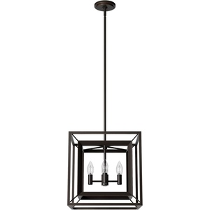 image:imageHunter  Doherty 4light Onyx Bengal Small Chandelier Dimmable Casual Style Square Shaped for Bedrooms Kitchens Dining Living Rooms  19401
