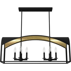 image:imageHunter  Dukestown 8light Natural Black Iron Extra Large Chandelier Dimmable Formal Style Linear Shaped for Bedrooms Kitchens Dining Living Rooms  19731