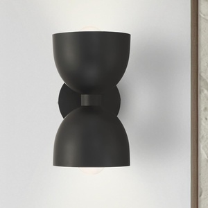 image:imageHunter  Erling 1Light Sconce Light Dimmable Modern Style Dome Shaped for Bedrooms Kitchens Dining Living Rooms Bathrooms Matte BlackMatte Black