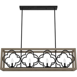 image:imageHunter  Gablecrest 4light French Oak Extra Large Chandelier Dimmable Transitional Style Linear Shaped for Bedrooms Kitchens Dining Living Rooms  19099