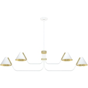 image:imageHunter  Grove Isle 4Light Matte Black Extra Large Chandelier Dimmable Modern Style Pharmacy Shaped for Bedrooms Kitchens Dining Living Rooms  19206Matte White
