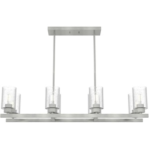 image:imageHunter  Hartland 8light Brushed Nickel Extra Large Chandelier Dimmable Casual Style Linear Shaped for Bedrooms Kitchens Dining Living Rooms  19159Brushed Nickel