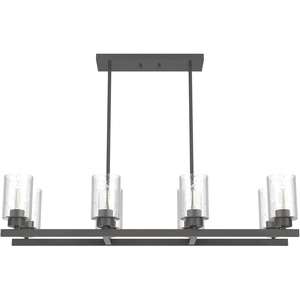 image:imageHunter  Hartland 8light Brushed Nickel Extra Large Chandelier Dimmable Casual Style Linear Shaped for Bedrooms Kitchens Dining Living Rooms  19159Noble Bronze