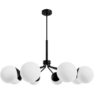 image:imageHunter  Hepburn 4light Matte Black Large Chandelier Dimmable Modern Style Sputnik Shaped for Bedrooms Kitchens Dining Living Rooms  19893Matte Black