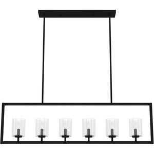image:imageHunter  Kerrison 6light Natural Black Iron Extra Large Chandelier Dimmable Linear Shaped for Bedrooms Kitchens Dining Living Rooms  19548Natural Iron