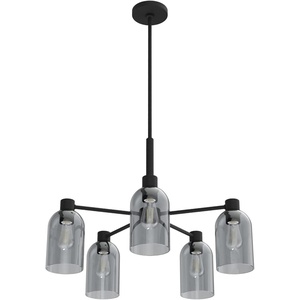 image:imageHunter  Lochemeade 5light Brushed Nickel Large Chandelier Dimmable Modern Style Candle Shaped for Bedrooms Kitchens Dining Living Rooms  19197Natural Iron
