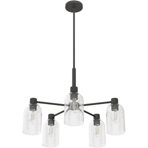 image:imageHunter  Lochemeade 5light Brushed Nickel Large Chandelier Dimmable Modern Style Candle Shaped for Bedrooms Kitchens Dining Living Rooms  19197Noble Bronze