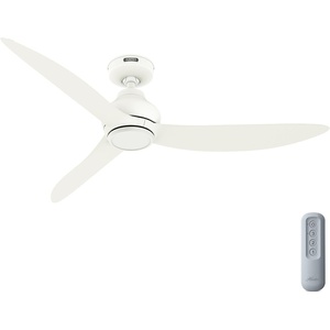 image:imageHunter  Mazzini IndoorOutdoor Ceiling Fan RemoteMatte White