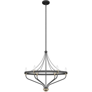 image:imageHunter  Merlin 6light Rustic Iron Large Chandelier Dimmable Industrial Style Empire Shaped for Bedrooms Kitchens Dining Living Rooms  19795