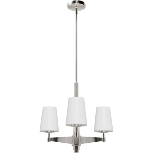 image:imageHunter  Nolita 3light Brushed Nickel Medium Size Chandelier Dimmable Modern Style Candle Shaped for Bedrooms Kitchens Dining Living Rooms  19877