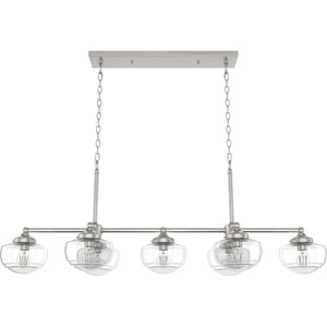 image:imageHunter  Saddle Creek 7light Brushed Nickel Extra Large Chandelier Dimmable Schoolhouse Style Candle Shaped for Bedrooms Kitchens Dining Living Rooms  19493