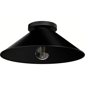 image:imageHunter  Skyflow 1Light Matte Black Outdoor Flush Mount Ceiling Light Dimmable Modern Style Cone Shaped for Bedrooms Kitchens Dining Living Rooms  46022