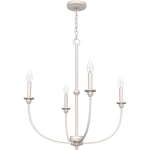 image:imageHunter  Southcrest 4light Distressed White Large Chandelier Dimmable Casual Style Candle Shaped for Bedrooms Kitchens Dining Living Rooms  19637