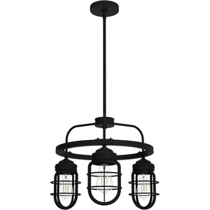 image:imageHunter  Starklake 3light Natural Black Iron Medium Size Chandelier Dimmable Caged Style Wagon Wheel Shaped for Bedrooms Kitchens Dining Living Rooms  19665