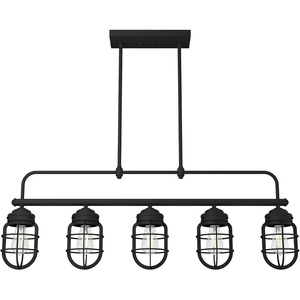 image:imageHunter  Starklake 5light Natural Black Iron Extra Large Chandelier Dimmable Modern Style Linear Shaped for Bedrooms Kitchens Dining Living Rooms  19667