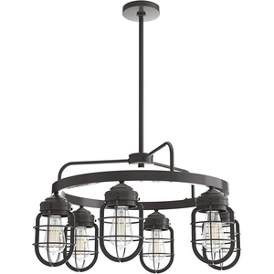image:imageHunter  Starklake 6light Noble Bronze Large Chandelier Dimmable Wagon Wheel Shaped for Bedrooms Kitchens Dining Living Rooms  19041