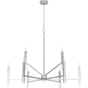 image:imageHunter  Sunjai 9light Brushed Nickel Extra Large Chandelier Dimmable Formal Style Candle Shaped for Bedrooms Kitchens Dining Living Rooms  19520