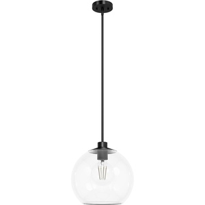 image:imageHunter  Xidane 1Light Matte Black Medium Size Pendant Light Dimmable MidCentury Modern Style Globe Shaped for Bedrooms Kitchens Dining Living Rooms  19512