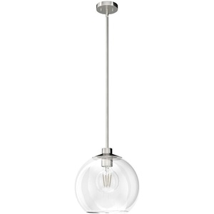 image:imageHunter  Xidane 1light Alturas Gold Medium Size Pendant Light Dimmable Mid Century Modern Style Globe Shaped for Bedrooms Kitchens Dining Living Rooms  19767Brushed Nickel