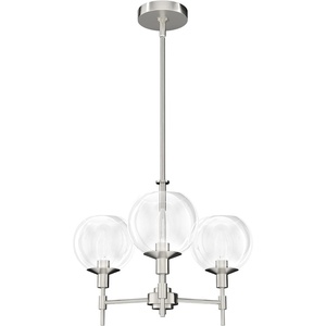 image:imageHunter  Xidane 3light Alturas Gold Medium Size Chandelier Dimmable Mid Century Modern Style Candle Shaped for Bedrooms Kitchens Dining Living Rooms  19739Brushed Nickel