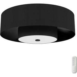 image:imageHunter 30 Brookside Fandelier Ceiling Fan LED Light Remote Black  Compact indoor fandelier with enclosed blades LED light remote and statement style for bedrooms offices or small spacesMatte Black  Black Shade